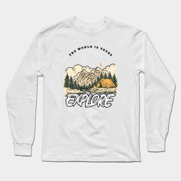 The World Is Yours, Explore Long Sleeve T-Shirt by MIRO-07